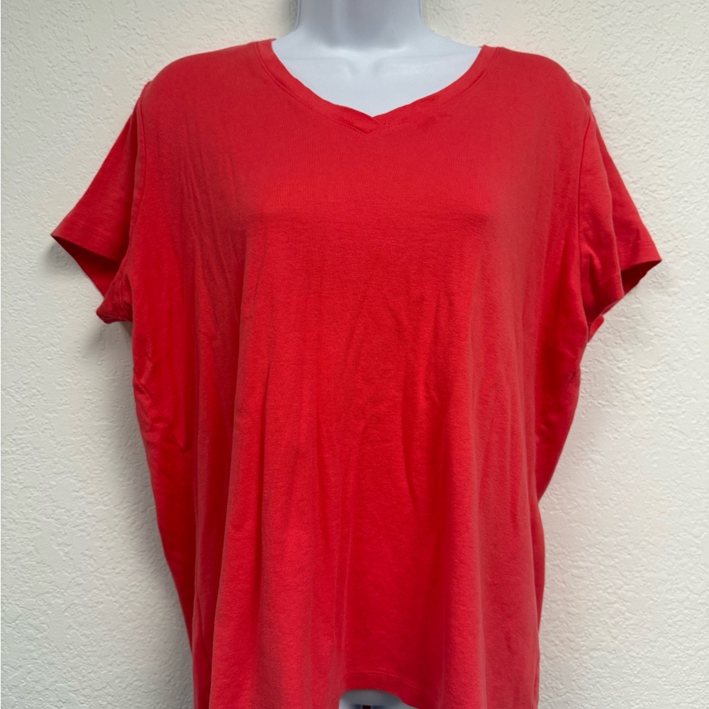 St. John's Bay pink xxl essential Short Sleeve Tee